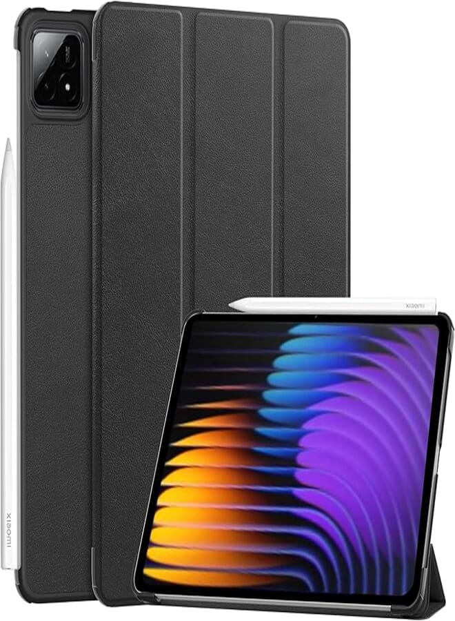ProElite Cover for Xiaomi Mi Pad 7/7 Pro 11.2 inch Cover Case, Trifold Flip Case for Xiaomi Mi Pad 7/7 Pro 11.2 inch, Support Auto Sleep Wake, Black